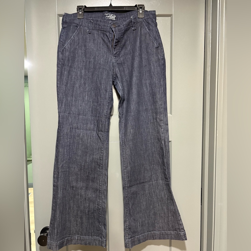 Old Navy Flirt Wide Leg Denim Trousers Sz 10